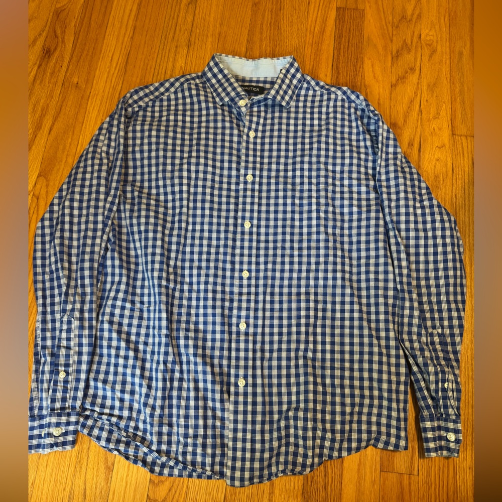 Nautica - Men's Long Sleeve Dress Shirt